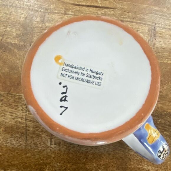 Vintage Starbucks handpainted golf mug oversized - Picture 3 of 4